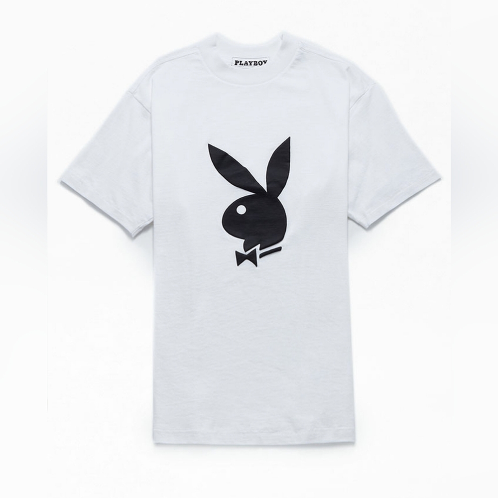 Playboy by Pacsun cropped graphic shirt bunny logo size S/M/L